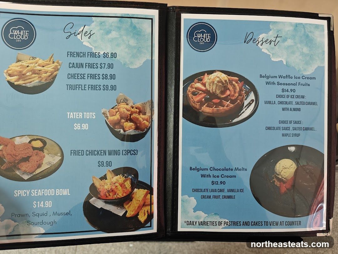White Cloud Cafe Menu