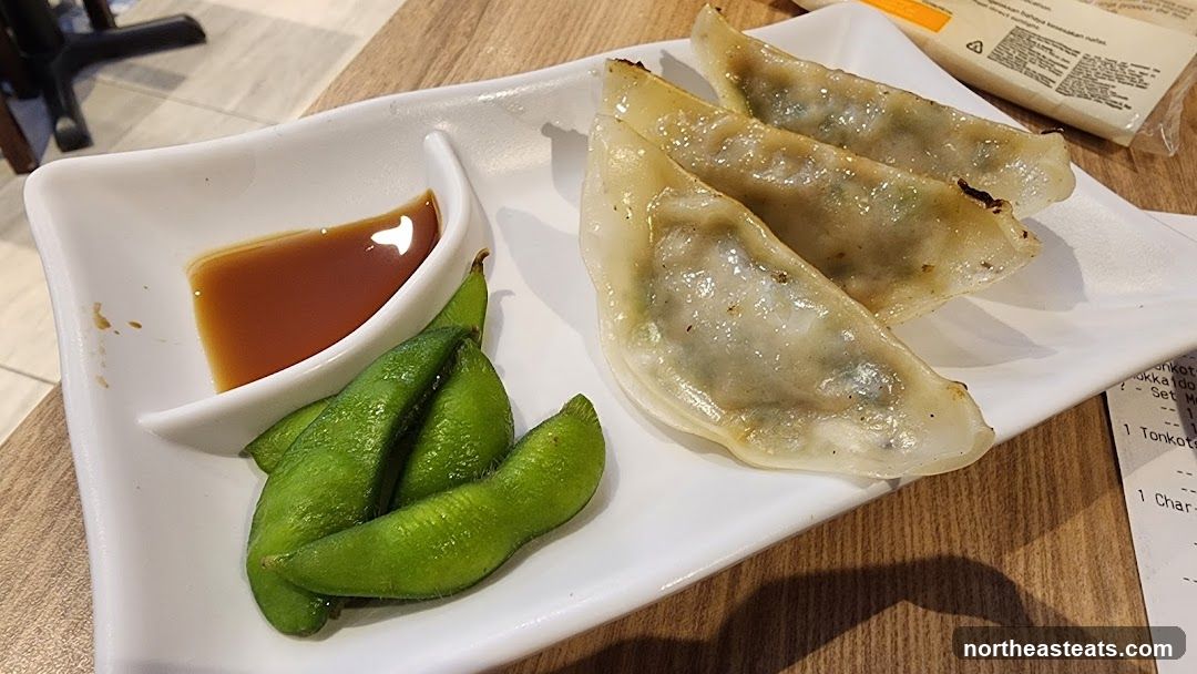 Gyoza and Edamame Appetizer