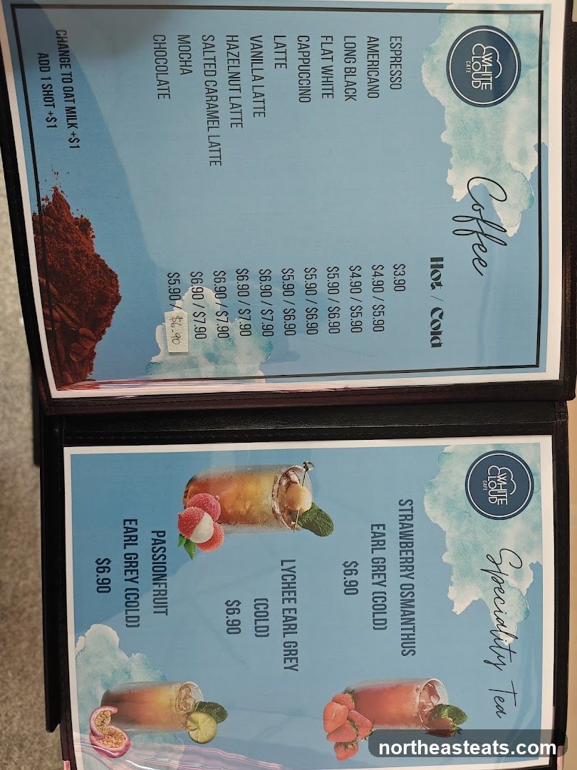 White Cloud Cafe Menu