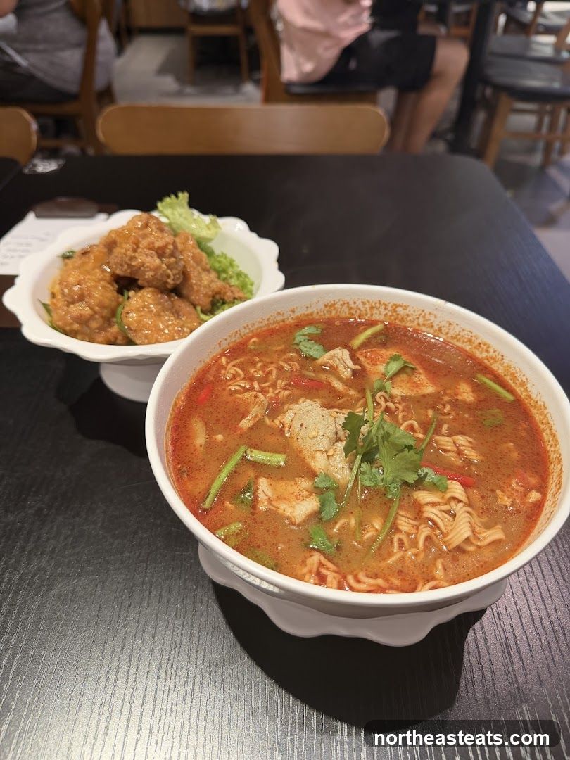 Noodle Soup and Fried Chicken