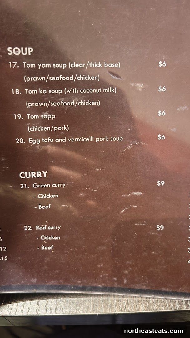 Soup and Curry Menu