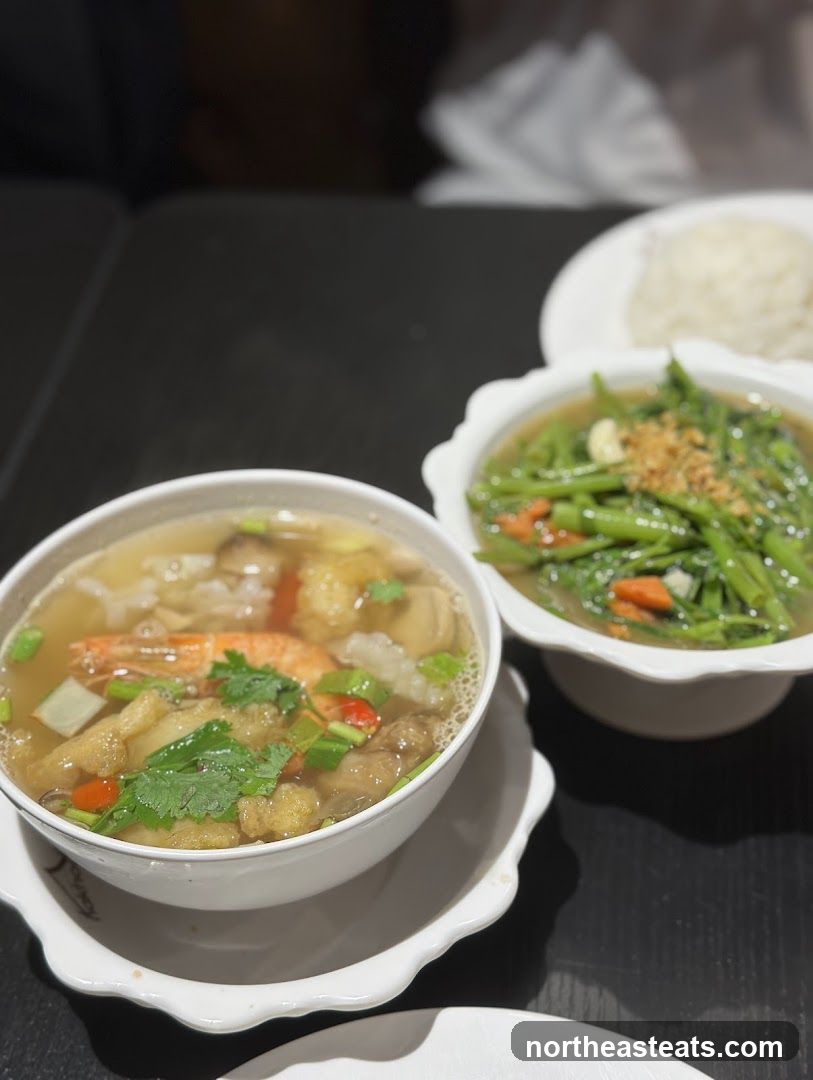 Soup and Stir-fried Vegetables