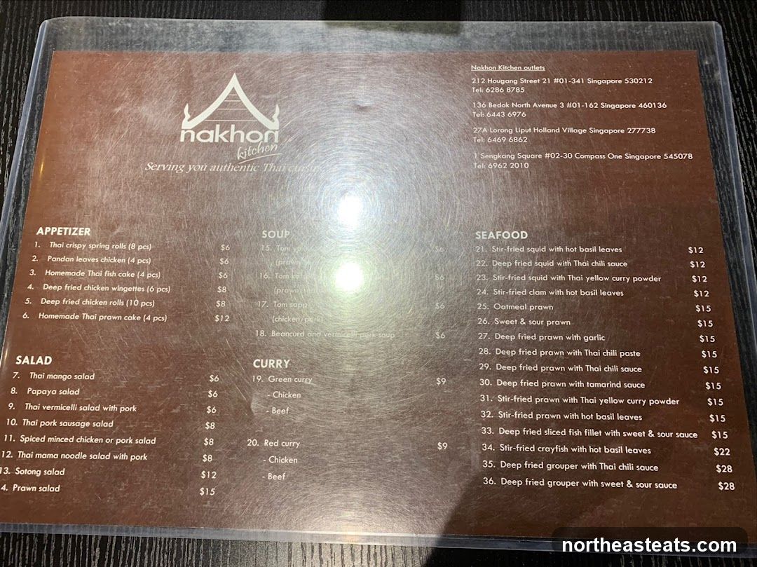 Nakhon Kitchen Menu
