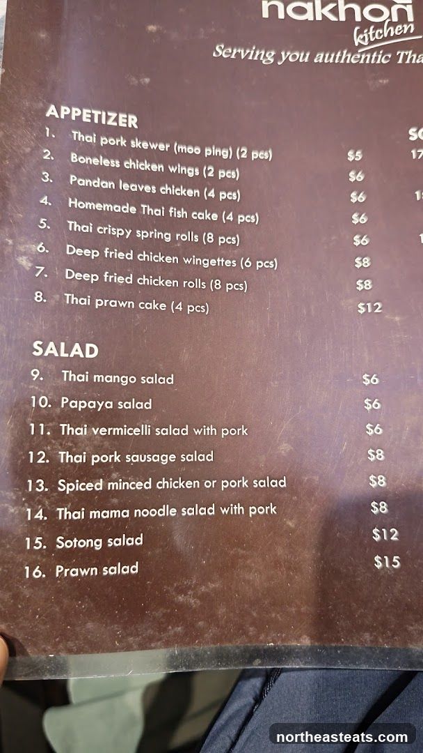 Nakhon Kitchen Menu