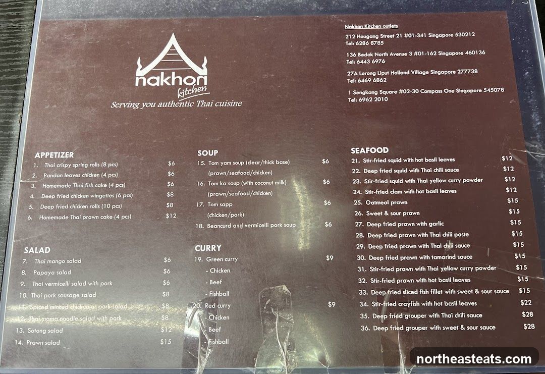 Nakhon Kitchen Menu