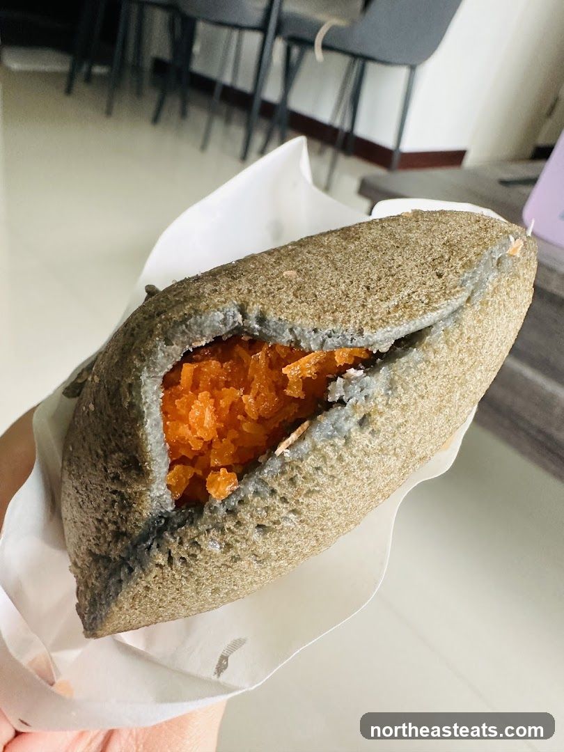 Black Sesame Pancake with Shredded Carrot Filling