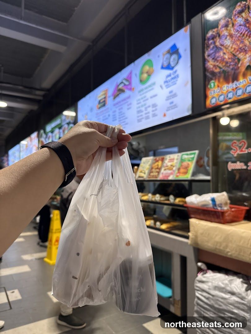Food Stall with Menu and Takeaway Bag