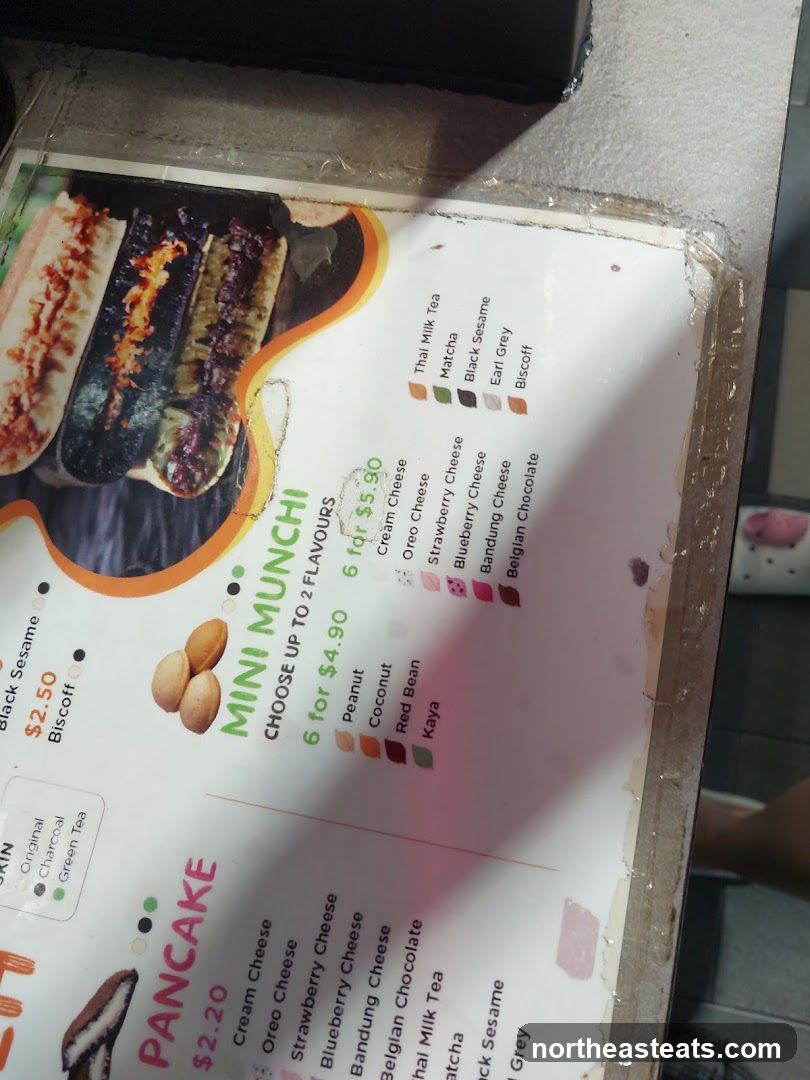 Mini Munchi and Pancake Menu