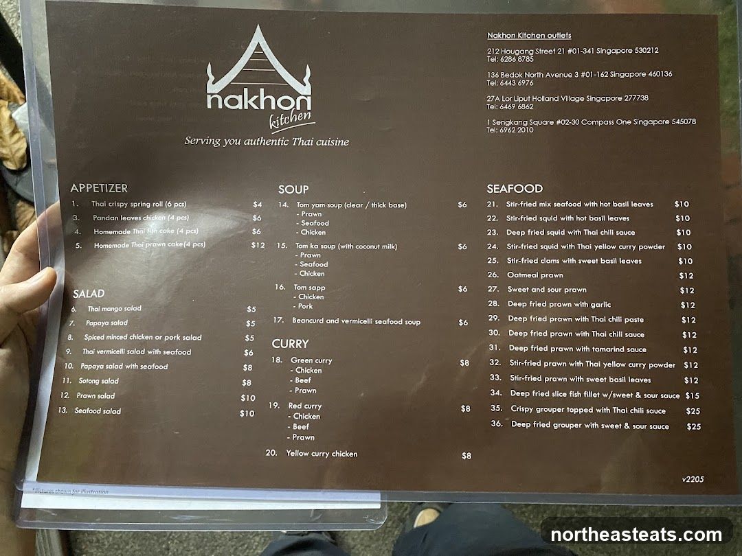 Nakhon Kitchen Menu
