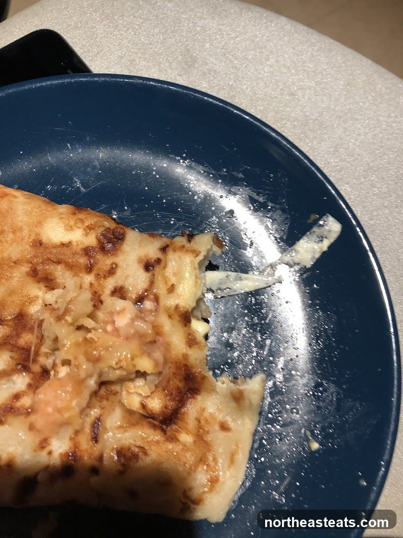Savory Crepe on Blue Plate