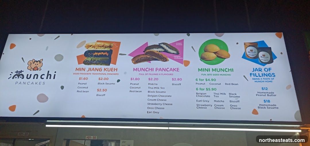 Munchi Pancakes Menu
