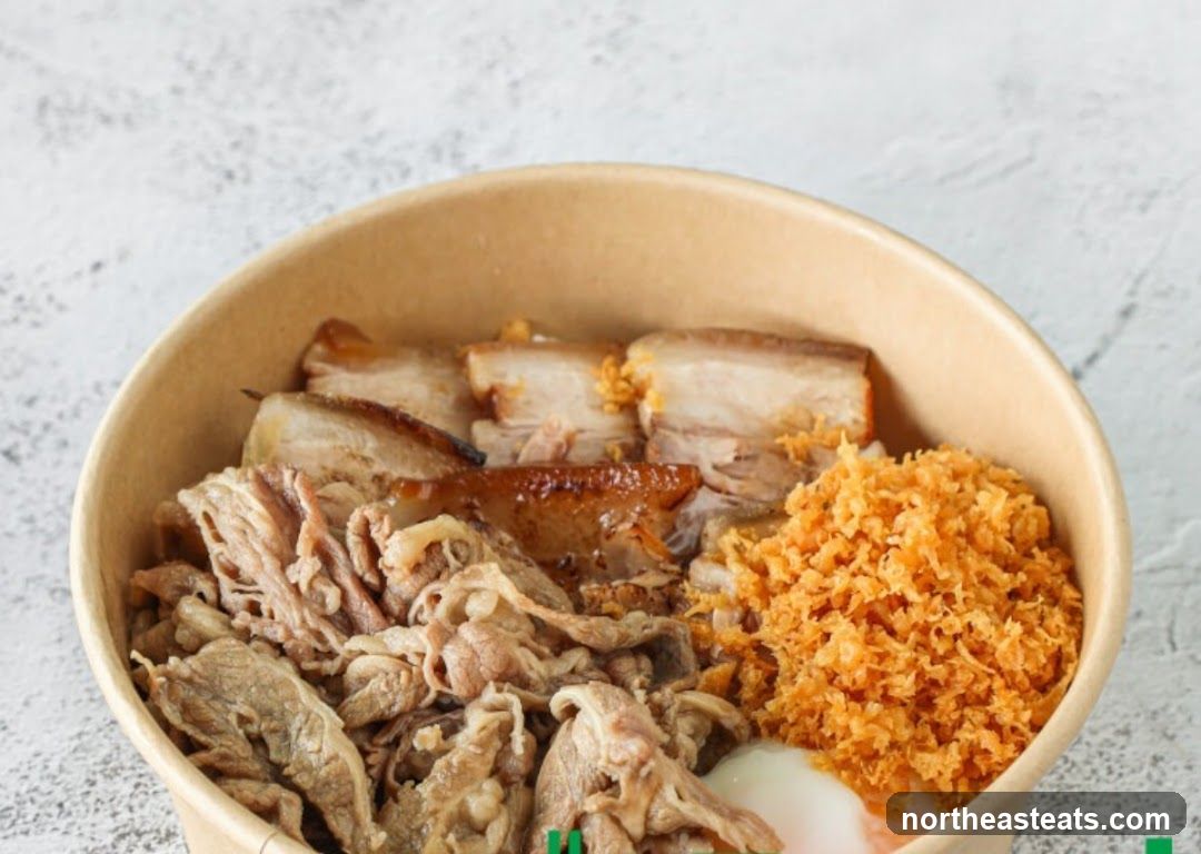 Pork Belly and Beef Rice Bowl