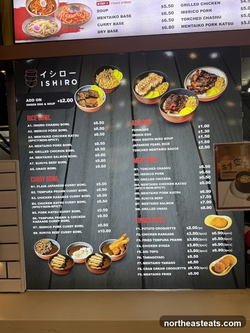 ISHIRO Menu