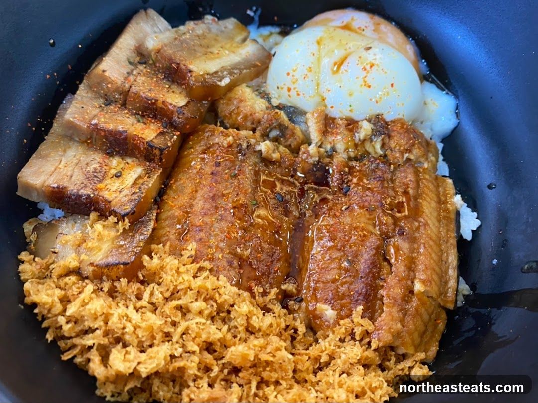 Unagi and Pork Belly Rice Bowl