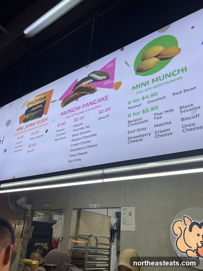 Munchi Pancake and Mini Munchi Menu