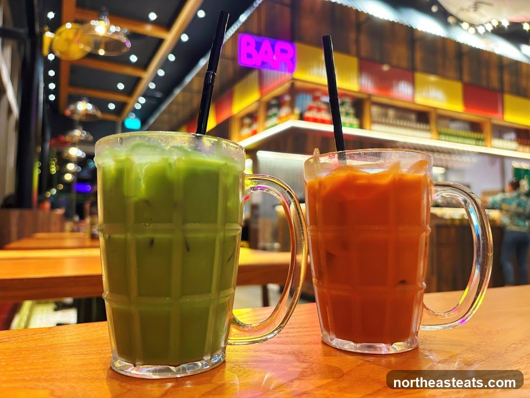 Iced Drinks at a Restaurant