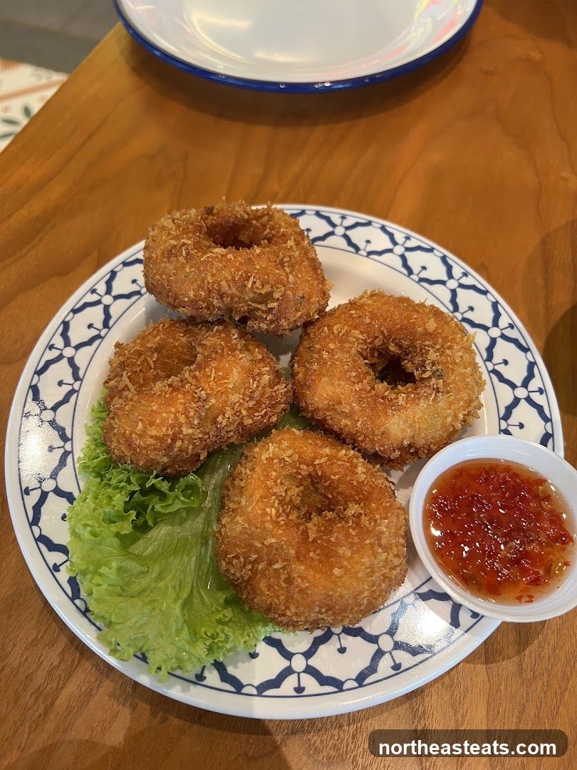 Fried Shrimp Rings with Sweet Chili Sauce