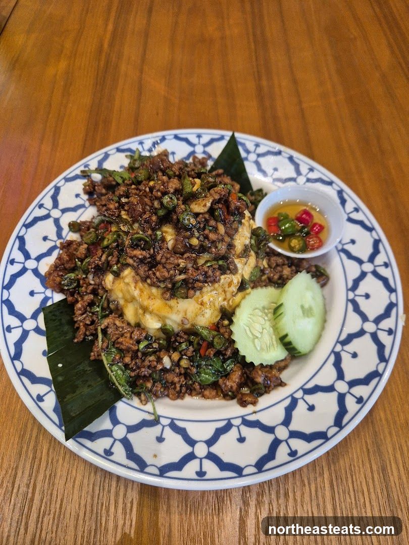 Spicy Minced Meat with Rice and Egg