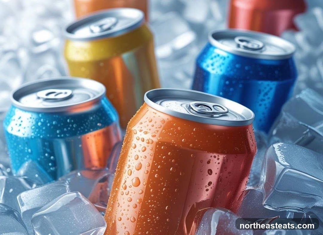Cans of Soda in Ice
