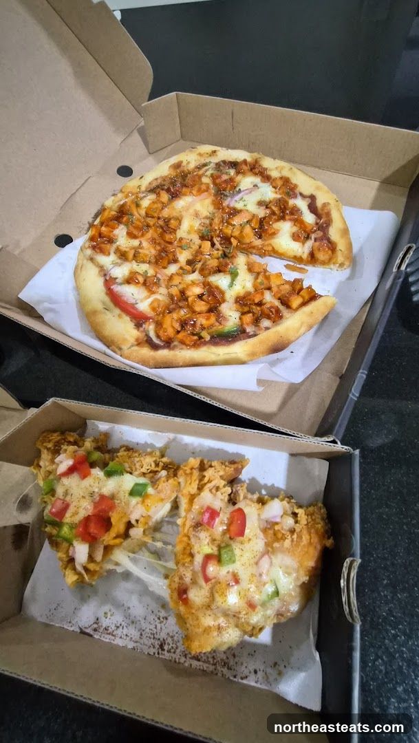 Two boxes of pizza