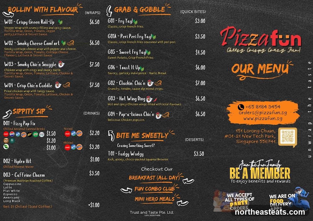 Pizzafun Menu