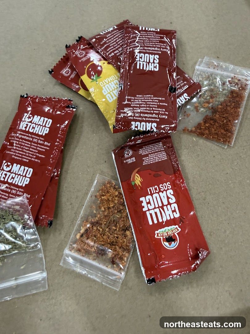 Condiment packets and dried spices