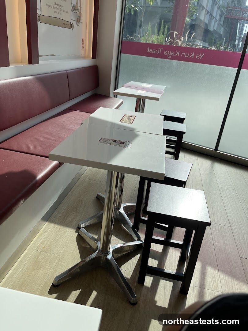 Cafe Interior with Tables and Seating