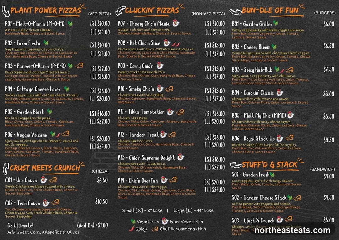 Plant Power Pizzas, Cluckin' Pizzas, Bun-dle of Fun, Crust Meets Crunch, Stuff'd & Stack
