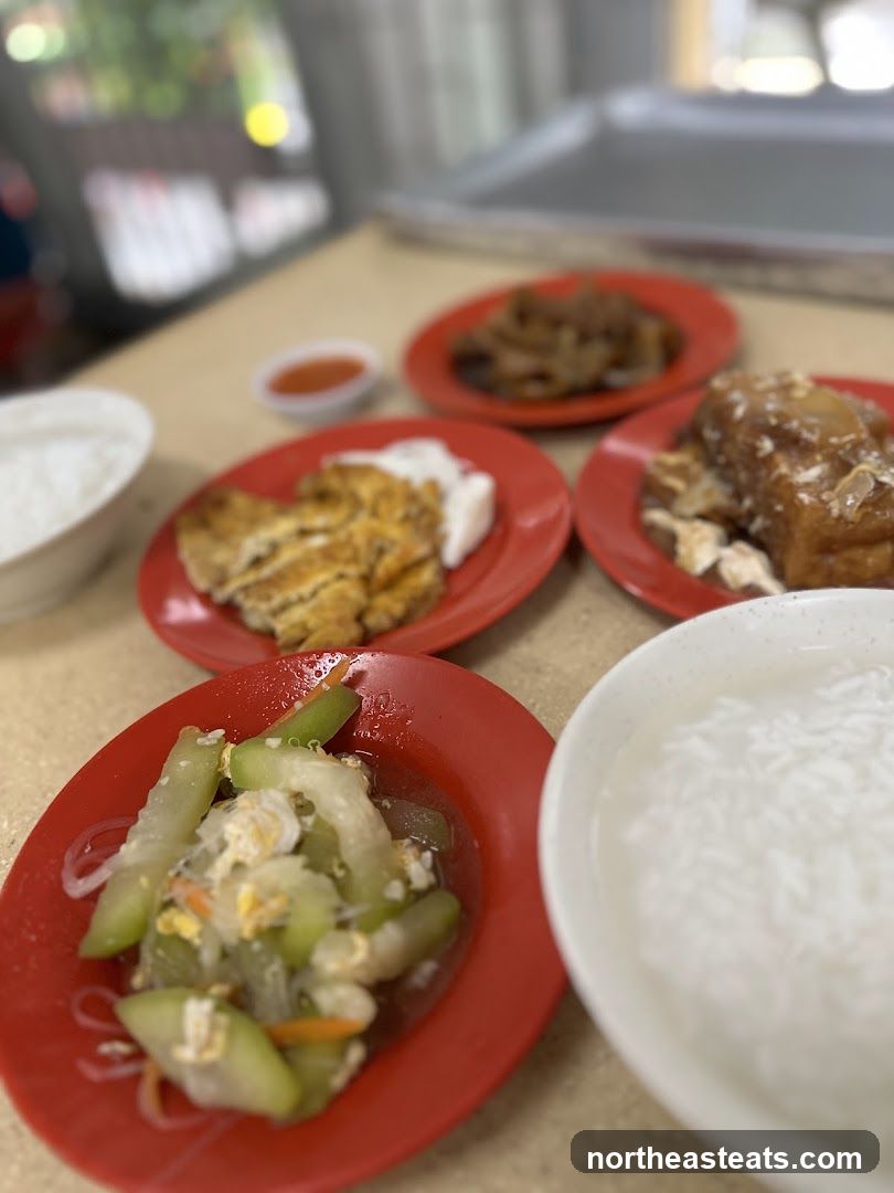 Dishes of food on a table
