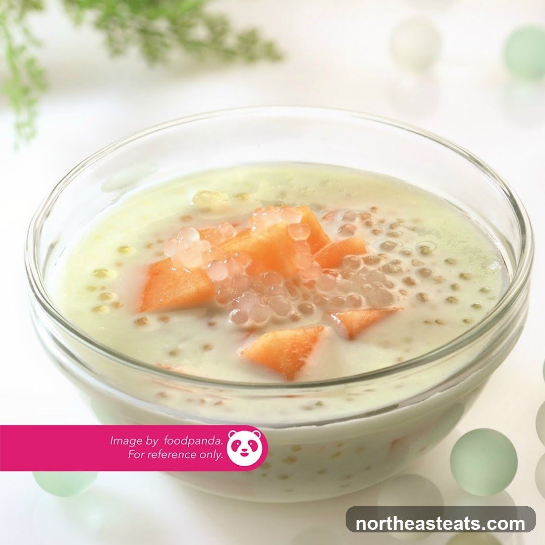Dessert with Fruit and Tapioca Pearls
