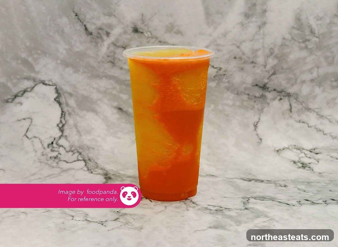 Orange and Yellow Swirled Drink
