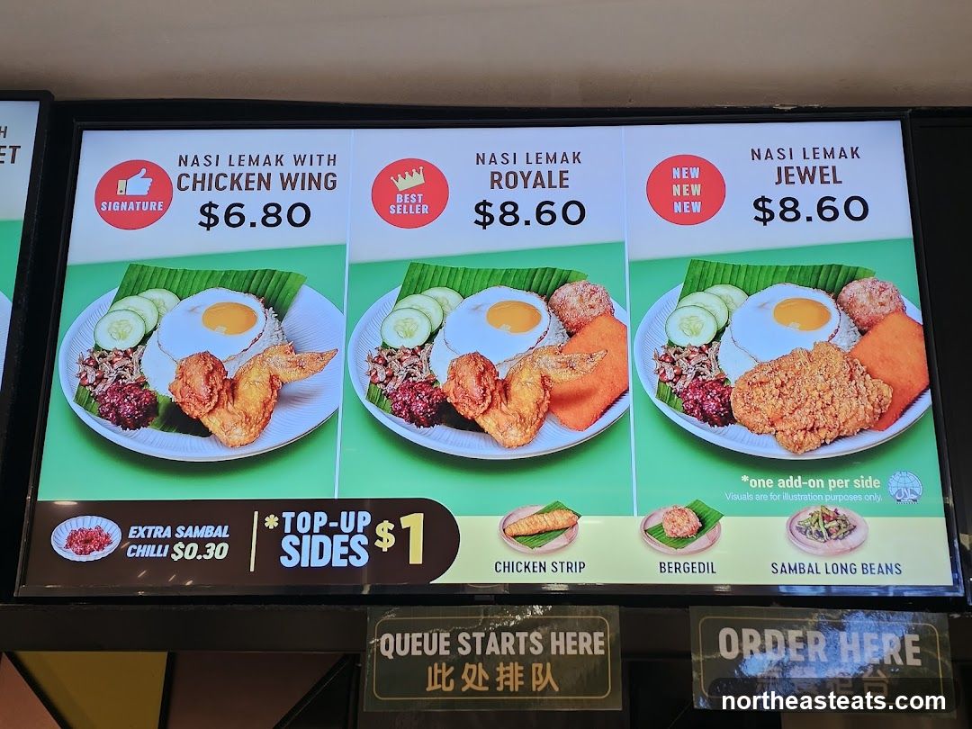 Nasi Lemak Menu