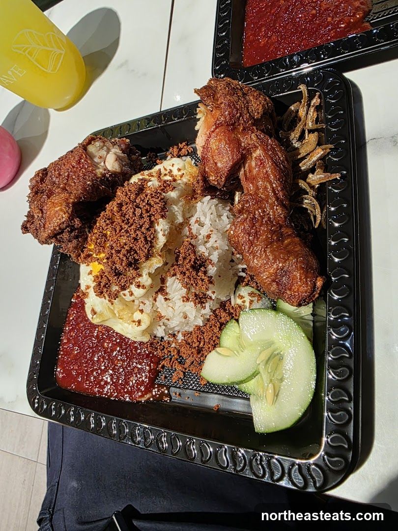 Nasi Lemak with Fried Chicken
