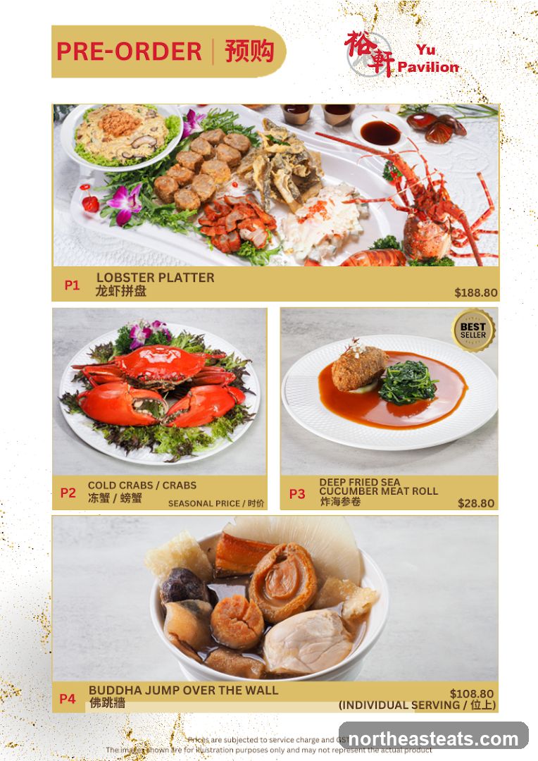 Yu Pavilion Pre-Order Menu