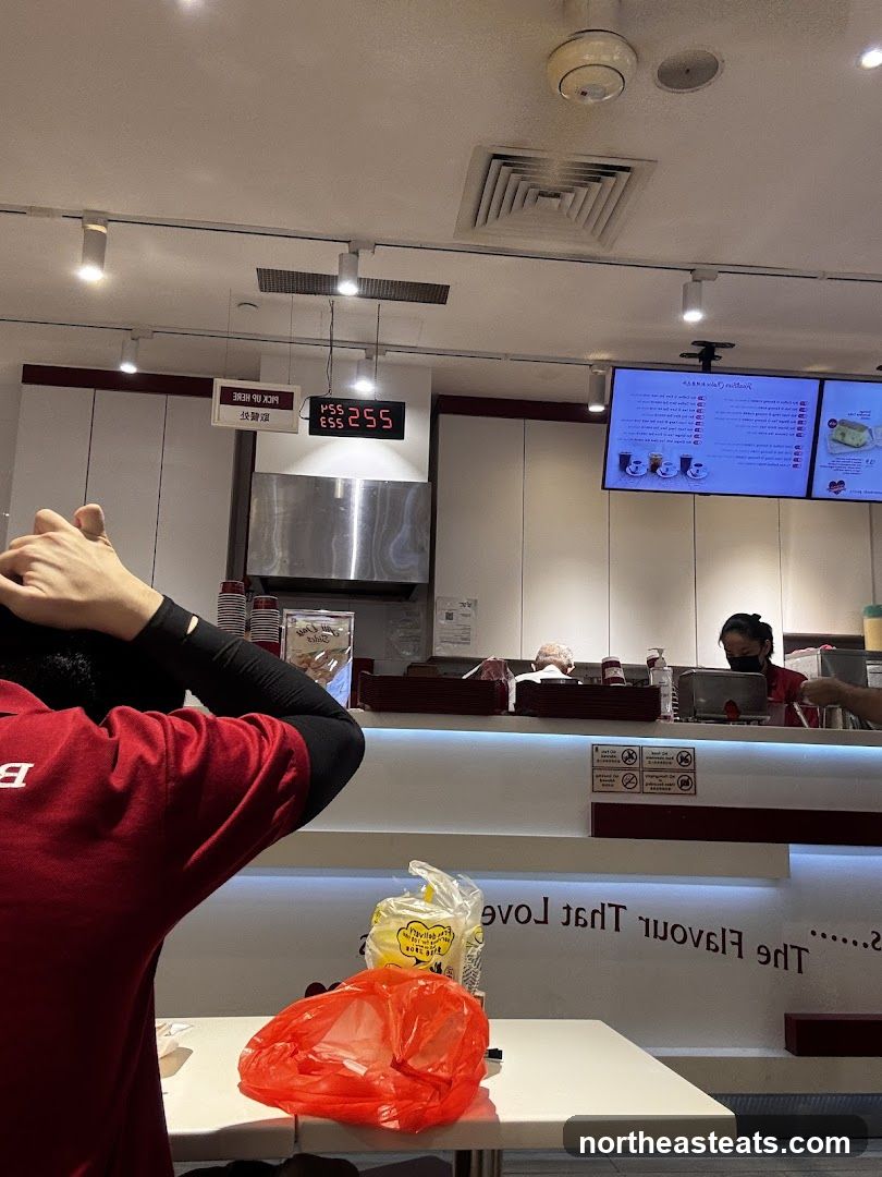 Counter with digital display and menu board
