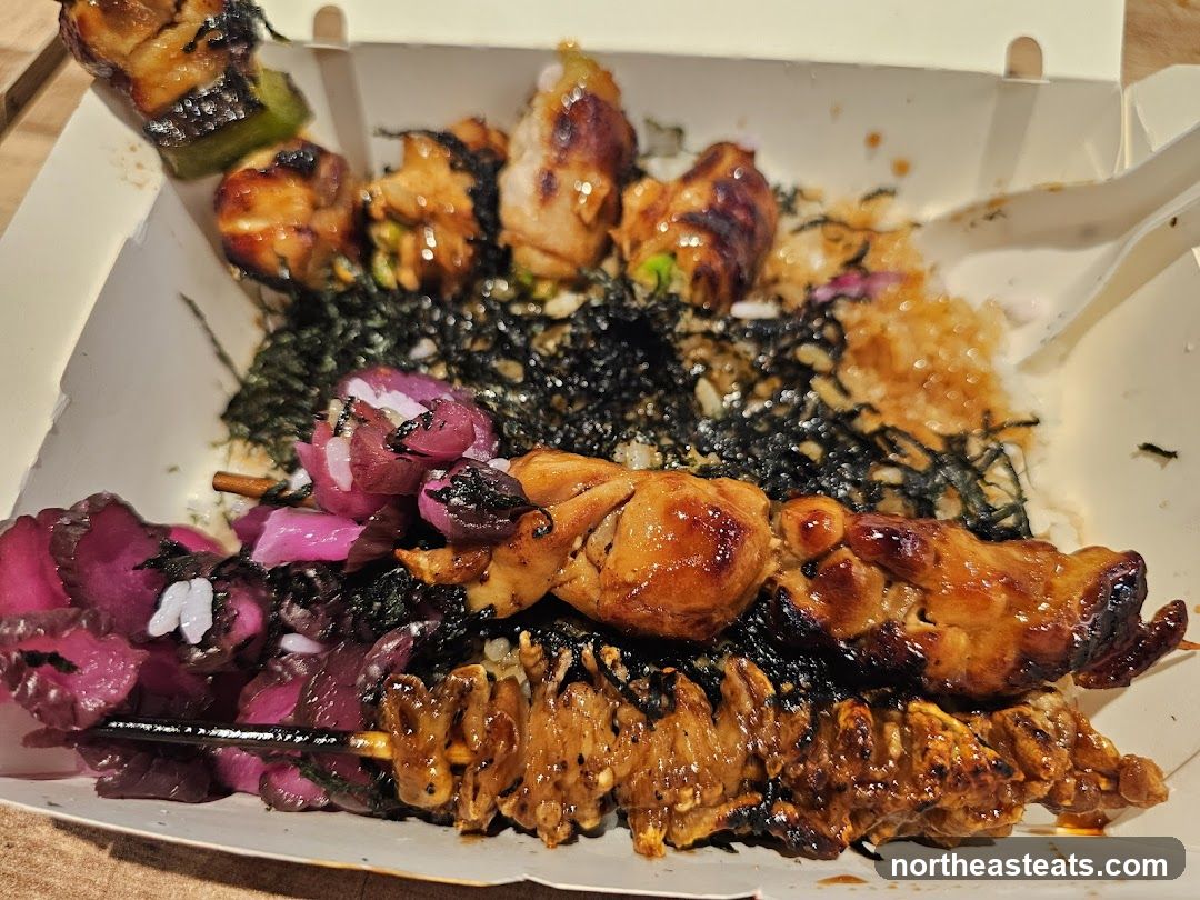 Skewers with Rice and Pickled Vegetables