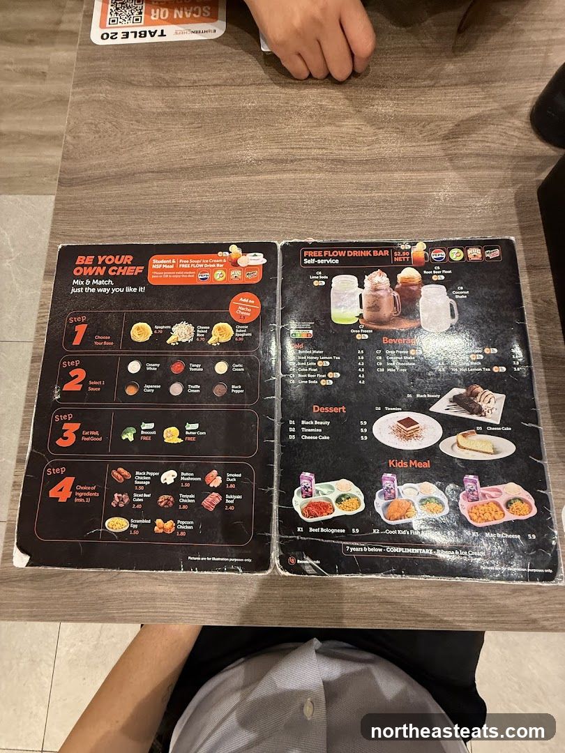 Be Your Own Chef Menu