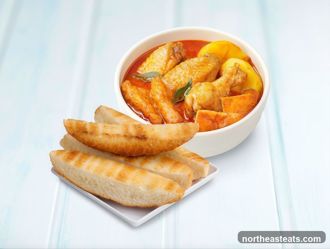Chicken Curry with Grilled Bread