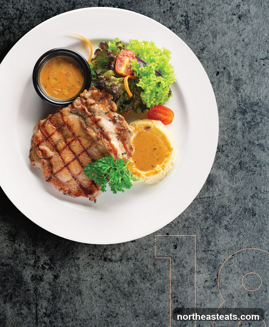 Grilled Chicken with Mashed Potatoes and Salad