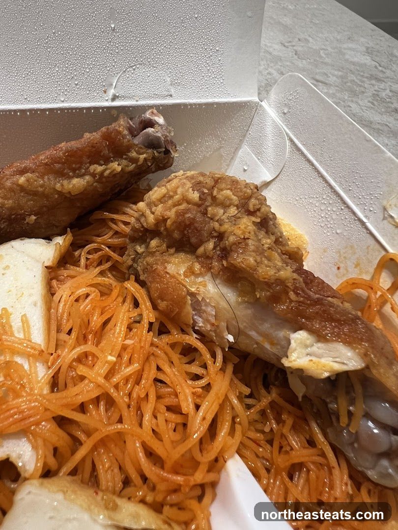 Fried Chicken and Noodles
