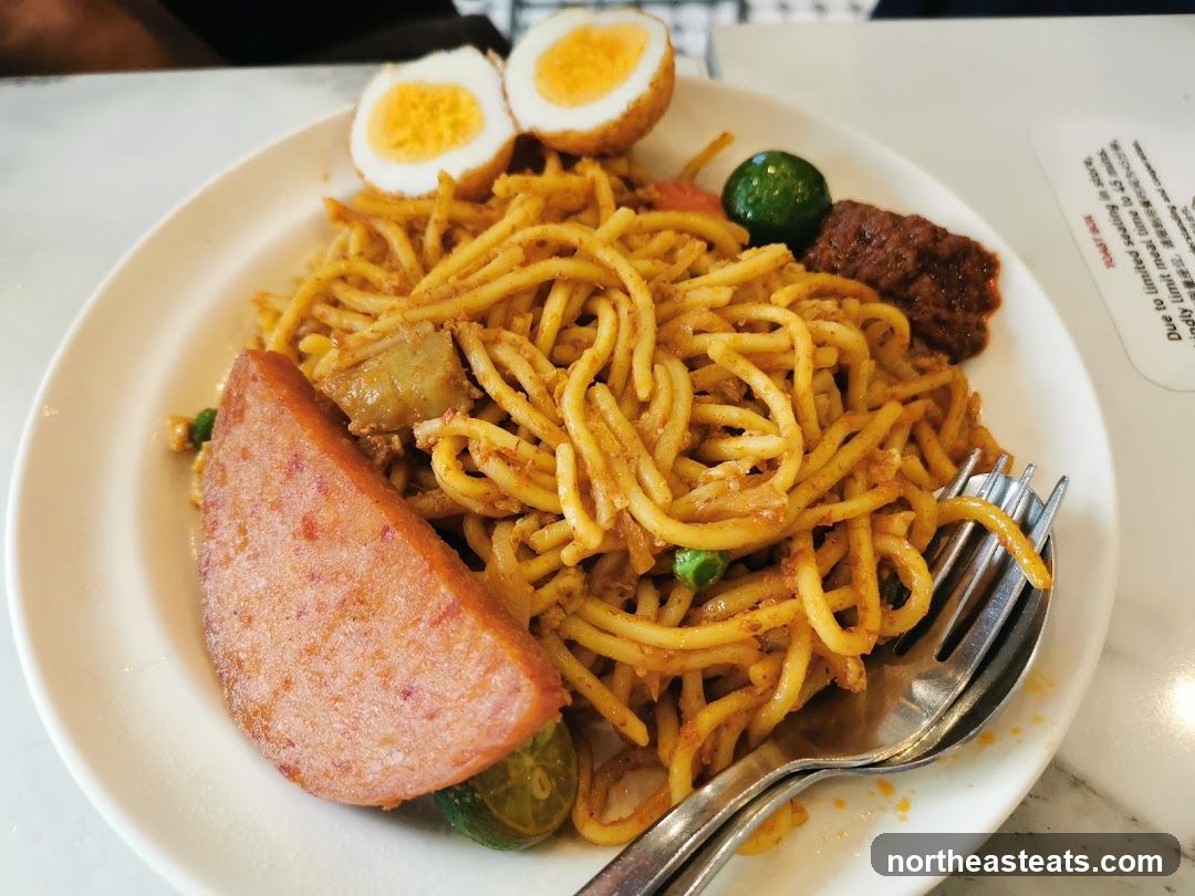 Noodles with Spam and Egg