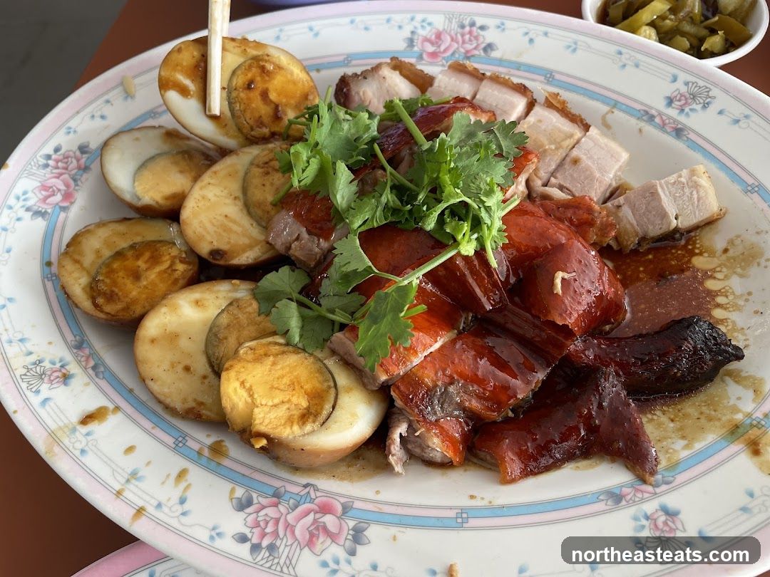 Roast Duck and Pork Platter with Eggs