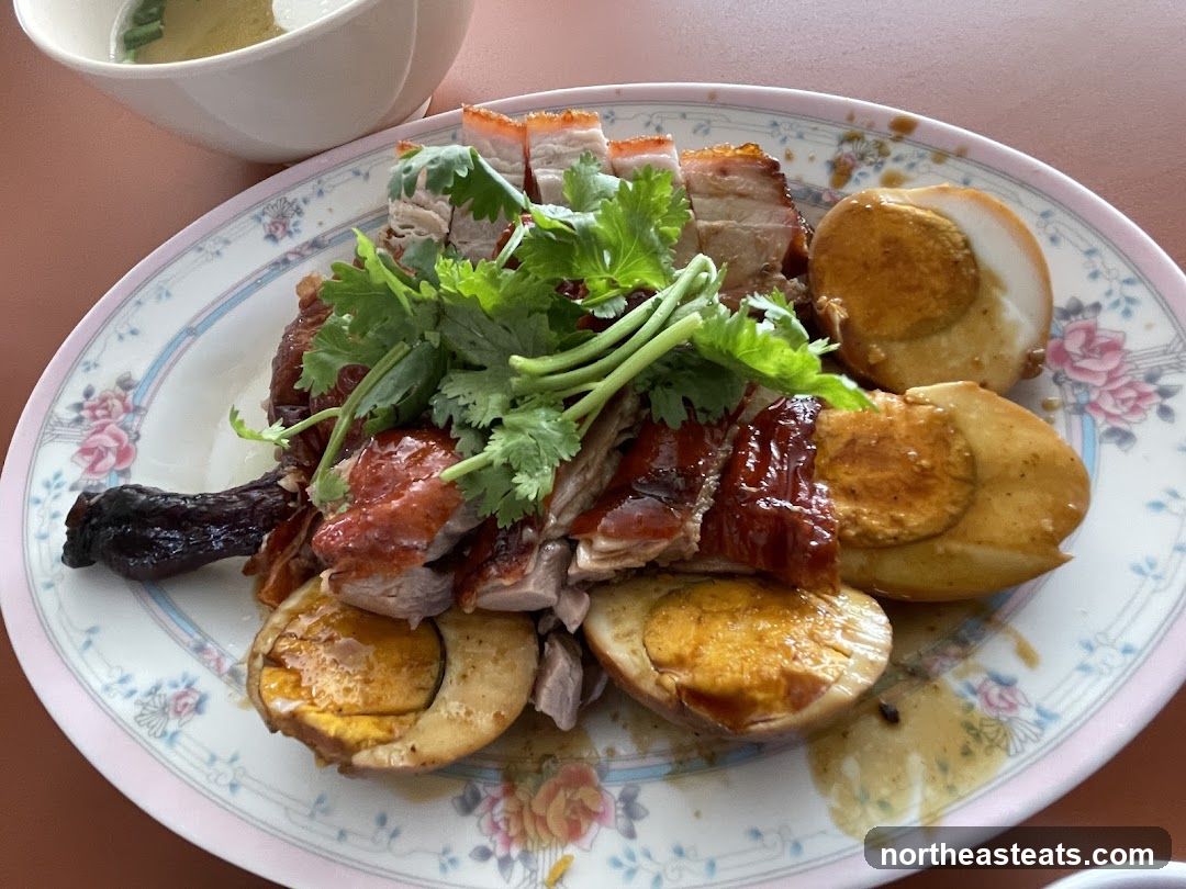 Roast Duck and Pork Belly with Braised Eggs