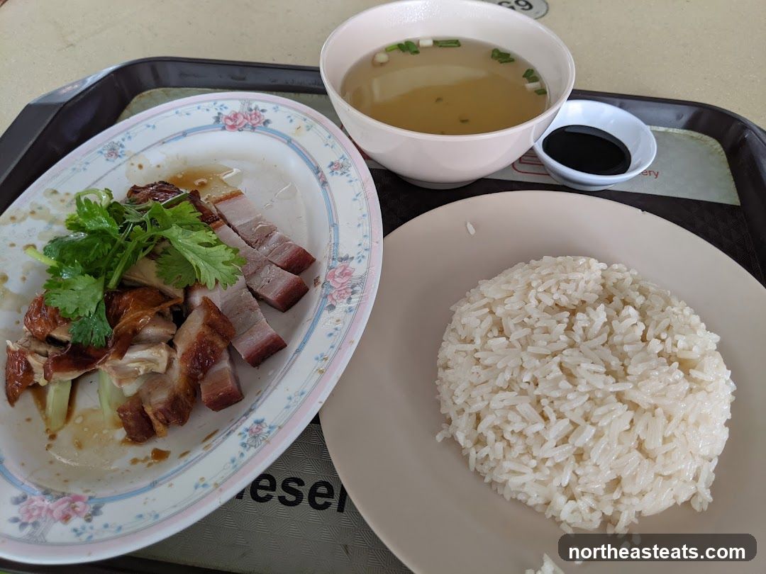 Roasted Meats with Rice and Soup