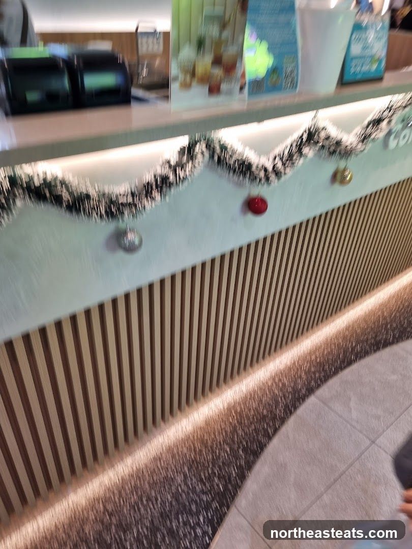 Counter with Christmas Decorations