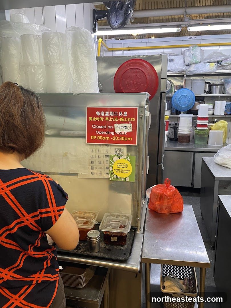 Food Stall Operating Hours Sign