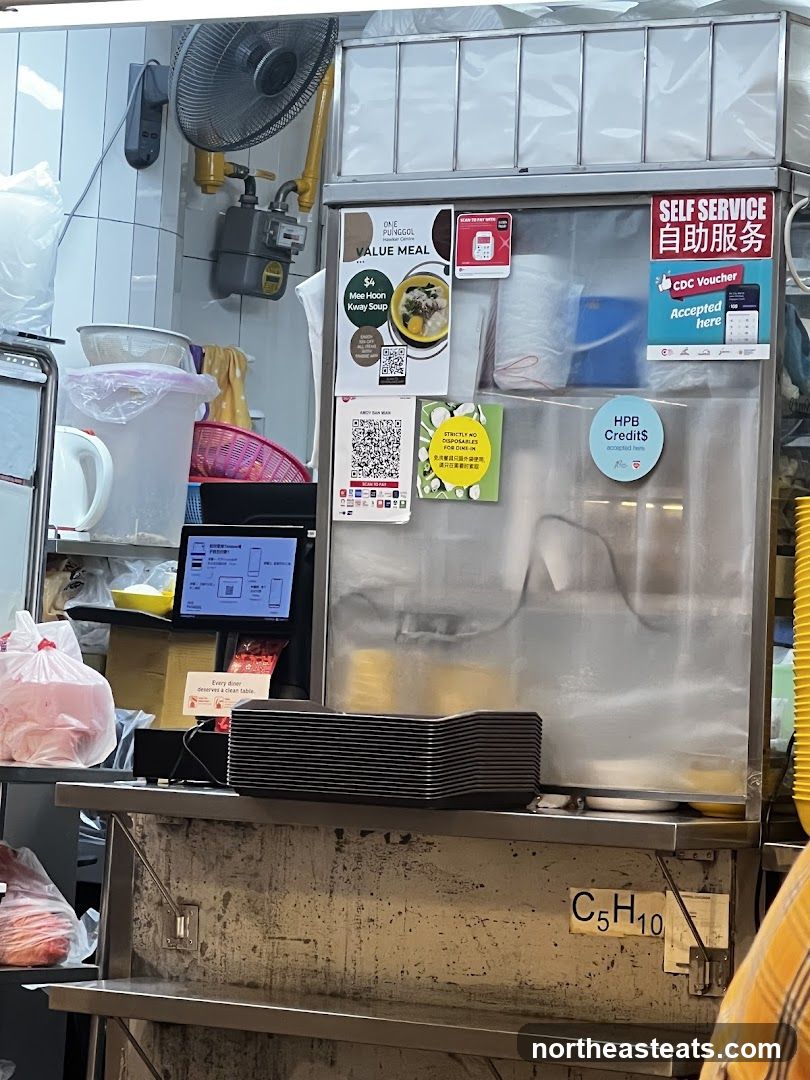 Self-service food stall counter