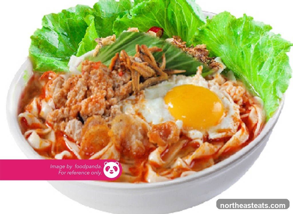 Noodle Dish with Egg and Minced Meat