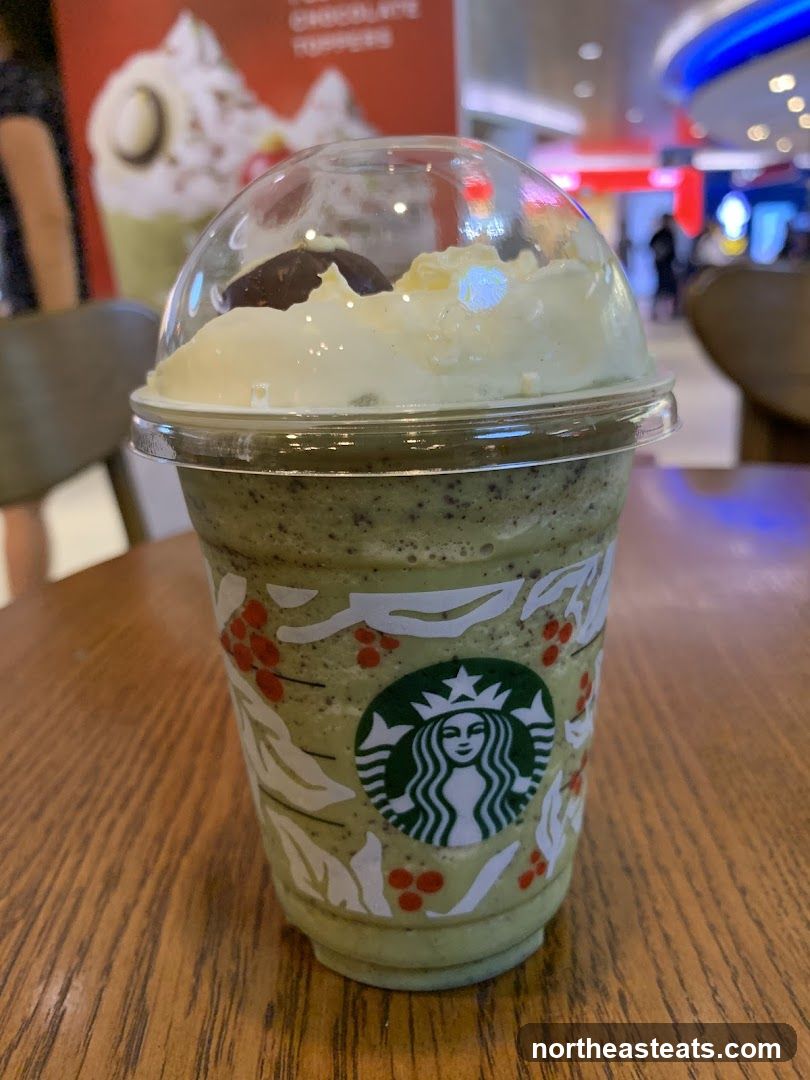 Green Frappuccino with Whipped Cream