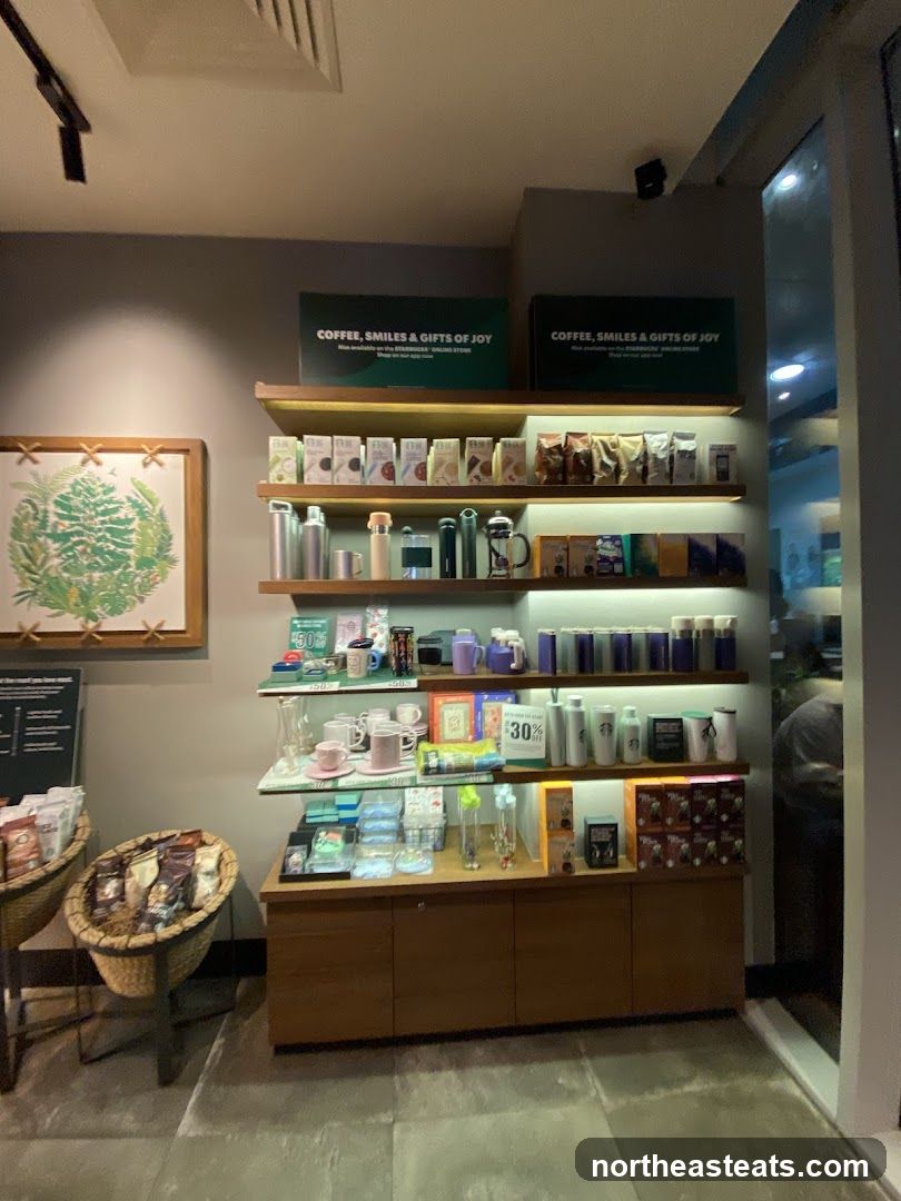 Coffee shop merchandise display